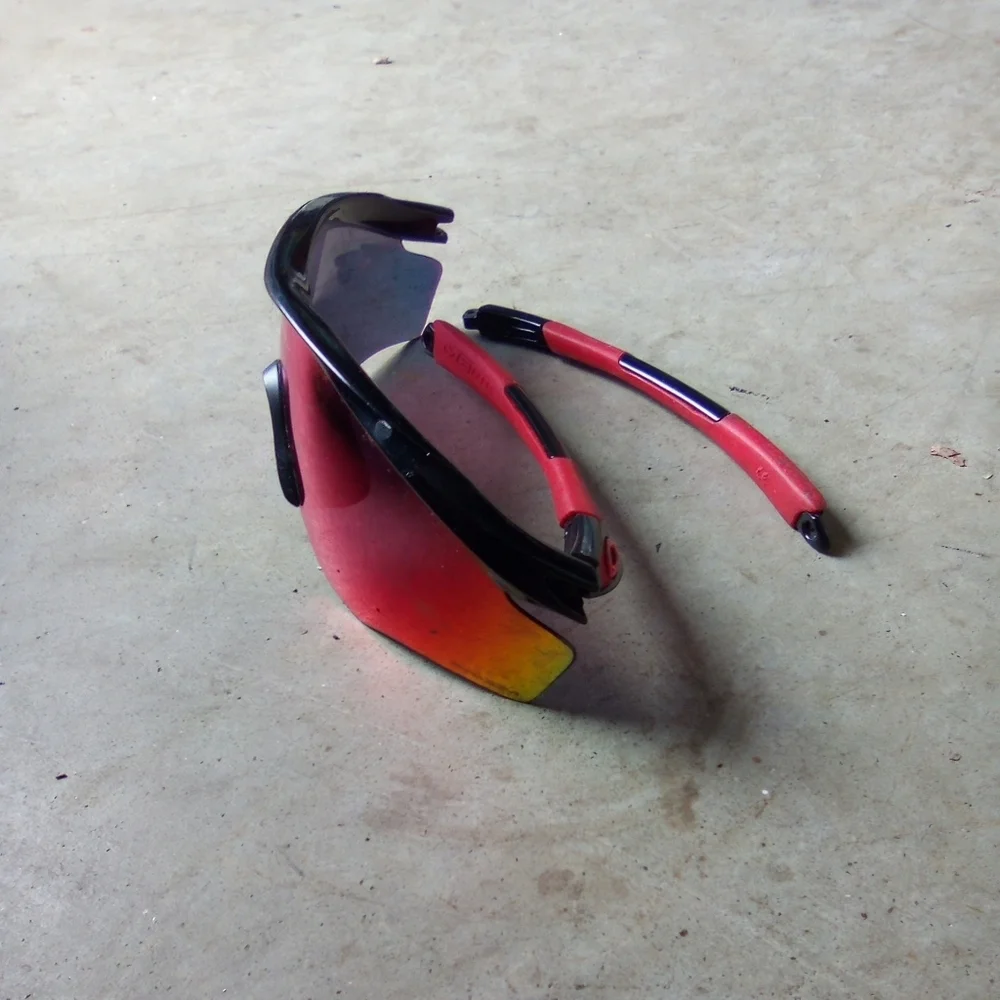 Sporty Red and Black Sunglasses